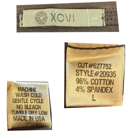 XCVI Women’s Large Cargo Midi Brown Skirt | Zipper Pockets | Gathered Detail - Picture 4 of 5